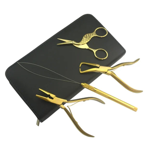 Premium Hair <b>Extension</b> Plier Kit with Micro <b>Bead</b> Tool Loop Threader and Sectioning Tool for Salon and Home Use - Product Image 6
