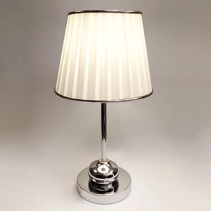 Stainless Steel Metal Art Fabric Round <b>Table</b> Study Room <b>LED</b> New Home Hotel Room Decoration Bedroom <b>Bedside</b> <b>Table</b> Lamp - Product Image 1