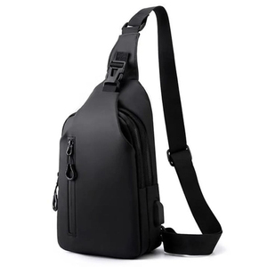 Sac de poitrine minimaliste en nylon, sac à bandoulière, fermeture éclair, imperméable, usage quotidien, toutes saisons, sac pour homme - Product Image 4