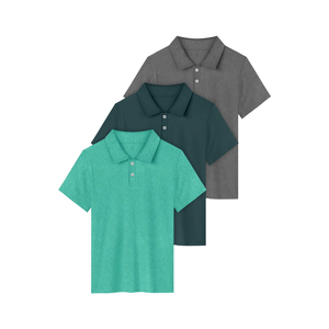 Chemises polo en polyester tricoté pour hommes, manches courtes, vêtements décontractés pour le travail, tissu durable et confortable, design personnalisé, vente en gros de polos - Product Image 3