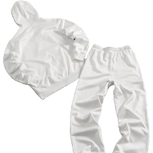 Ensemble de survêtement personnalisé pour homme, style streetwear, avec sweat à capuche zippé et pantalon de survêtement, imprimé drapeau britannique et lettres croisées - Product Image 3