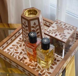 Quemador de Incienso de Madera Artesanal, Diseño Tradicional de Lujo, Decoración para el Hogar, Set de Porta Incienso para Aromaterapia de Rosa y Té - Product Image 5