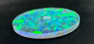 Lab Created Flat Cut Opal Watch Dial 28.5mm One Sided <b>Polished</b> <b>Face</b> 0.7mm Thick 2mm Center Hole a K Gems - Product Image 2