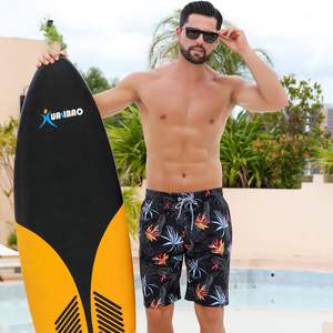 Pantalones cortos de secado rápido para hombre, estampado de palmeras, cintura elástica con cordón, camisa blanca colorida informal para vacaciones de verano en la playa, camisa blanca de verano para hombre - Product Image 6