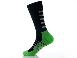 Chaussettes de sport pour hommes, noires et grises, rayées, respirantes, tricotées, pour la course à pied, l'entraînement, les sports d'été - Product Image 3