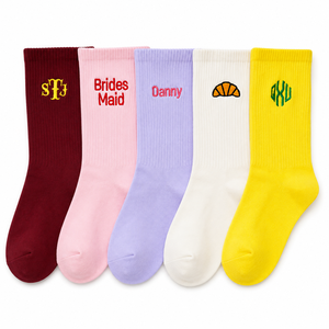 Custom Embroidery Design <b>Socks</b> with Customized logo Knitted Anti-Bacterial Breathable Men's <b>Winter</b> Daily Wear Regular Style - Product Image 1