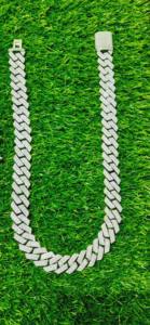 Cadena Cubana de Plata de Ley 925 Chapada en Oro, Estilo Hip Hop, con Moissanita VVS D de Corte Brillante, Certificada por GRA, Unisex, para Boda - Product Image 4