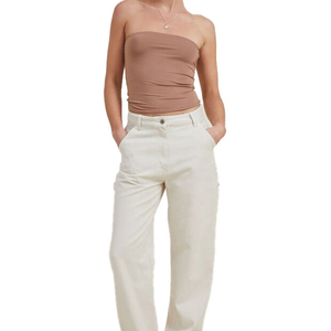 Top Corto de Verano de Alta Calidad, 1 Pieza, al por Mayor, a la Moda, Elástico, con Cuentas, Estilo Casual, Camiseta de Mezclilla Estampada para Mujer - Product Image 1