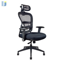 Chaise de bureau moderne exécutive ergonomique à dossier haut avec appui-tête en mousse PU Style élévateur Conception en maille durable