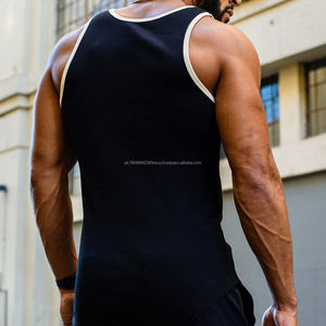 Wholesale Custom <b>Men's</b> Tank <b>Tops</b> Breathable Cotton 3D Pattern Button Detail Plus Size Fitness Casual Style for Gym Use - Product Image 4