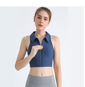 Hot Selling Custom Logo Women <b>Cross</b> Back Sports Bra <b>Top</b> Fitness Outdoor Gymwear Cup Insert Bra Workout - Product Image 6