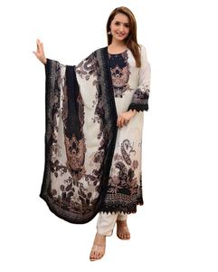 Costume adulte Salwar Kameez en fausse georgette lourde à feuilles persistantes pour femmes 2024 Surat Online Mart - Product Image 1