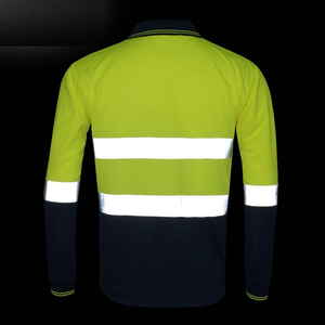 Camiseta Polo de Seguridad Reflectante de Manga Larga de Alta Calidad, Venta al Por Mayor de Fábrica, Ropa de Trabajo de Alta Visibilidad - Product Image 4