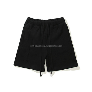 Short en maille de gymnastique en polyester pour hommes avec logo personnalisé en gros pour le sport athlétique, la course à pied, le basket-ball de plage, le jogging-teint uni - Product Image 4