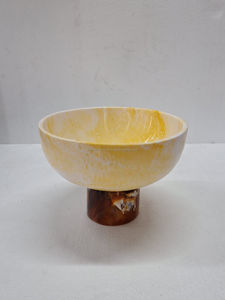 Tazón Moderno de Resina Epoxi con Remolino, Color Tigre, Pulido, Ecológico, con Base, Apto para Alimentos, para Fiestas - Product Image 2