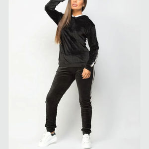 High Quality Puff Printing Elegant Tracksuit for Women USA Size Pullover Tracksuit flare sweatpants full zip up hoodie tracksuit - Product Image 5