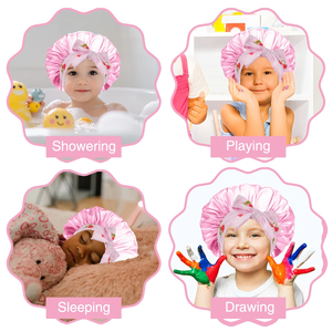 Gorro de Dormir para Bebé con Lazo de Seda, Gorro de Satén para Niños y Niñas, Gorro de Noche para Niños - Product Image 3