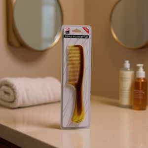 Peigne plat double bulle en ambre PEINE, multi-styler élégant - Product Image 3