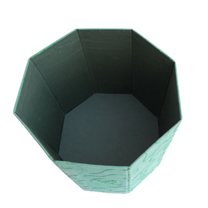 Handmade Decorative Beautiful Green Color Handmade Cotton Paper Embroidery Waste <b>Bin</b> Study Room Dustbin Dustbin - Product Image 1