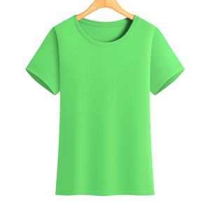 Camiseta de mujer personalizada de diseñador liso de algodón suave, camiseta de mujer reciclada de manga corta con cuello redondo y corte ajustado estampado al por mayor - Product Image 2