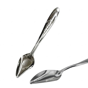 ช้อนตักอาหารหลังขนาดเล็ก12ซม. ช้อนให้อาหารนกทำจากสเตนเลสน้ำหนักเบาอุปกรณ์สำหรับนก - Product Image 1