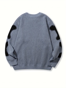 เสื้อฮู้ดดี้คอกลมปักลายตามสั่งสำหรับผู้ชาย ผ้าโพลีเอสเตอร์/คอตตอนผสม ทรงโอเวอร์ไซส์ ดีไซน์สำหรับฤดูหนาว ปักโลโก้ตามสั่ง - Product Image 1