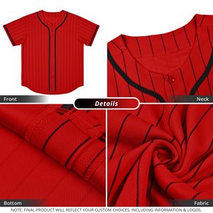 Striped Details and <b>Athletic</b> Button Closure High Quality Baseball Jersey for Practice,Training, and Casual Urban Fashion - Product Image 4