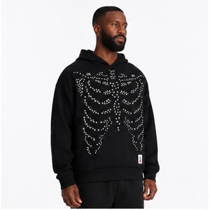 Nueva Llegada 2026 Sudadera con Capucha para Hombre con Pedrería, Diseño Elegante con Cristales, Tela Suave y Cómoda, Moda Urbana - Product Image 4
