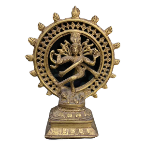 Statue en métal sculptée de Shiva Satyaswor, objet religieux hindou, pour la décoration de la maison - Product Image 1