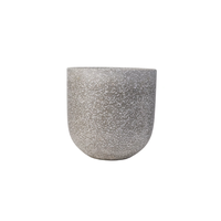 Set Pot Bunga 3 Buah Gaya Desain Modern (Ukuran A B C) dengan Finishing Halus untuk Taman Tanaman Luar Ruangan