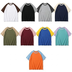 เสื้อยืดโอเวอร์ไซส์ คัลเลอร์บล็อก แขนราแกลน ผ้าฝ้าย 100% คุณภาพสูง ขายส่ง - Product Image 6