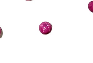Perle de rubis étoilé rouge 10x10 mm 12 carats, perle opaque polie créée en laboratoire avec effet étoile à 6 branches pour la fabrication de bijoux - Product Image 2