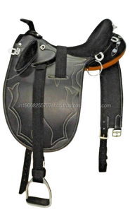 Silla de Montar Occidental Australiana, Negra, Cuero Genuino, Armazón de Madera |   Silla de Montar Tradicional para Caballos para Uso en Senderos - Venta al por Mayor - Product Image 2