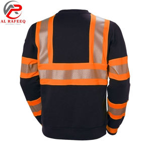 Sudadera de trabajo con logotipo personalizado para hombre, sudadera reflectante de alta visibilidad con cuello redondo al por mayor, sudadera de lana para hombre y mujer para invierno - Product Image 2