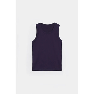 เสื้อกล้ามคอโอแขนกุดสีกรมท่าสำหรับผู้ชายสไตล์ลำลองถักสีพื้น - Product Image 1