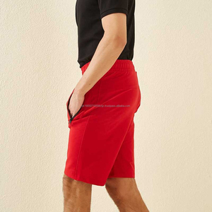 Venta al por mayor logotipo personalizado 100% algodón pantalones cortos a prueba de viento de color sólido cordón sudor cortavientos pantalones cortos de los hombres - Product Image 2