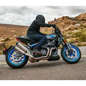 Motocicleta In-di-an FTR 2024 Usada, Edición ThunderForce, Color Gris Azulado, en Venta - Product Image 1