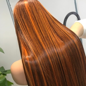 วิกผมคนแท้แบบชาวเวียดนามวิกผมตรงแบบถักลายกระดูก SDD สีส้มสำหรับผู้หญิงจากโรงงานขายส่งสต็อก SMA - Product Image 5