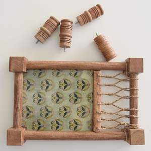 Bandeja de Servir Premium de Madera con Diseño Tradicional de Cuerda Charpai para Ramadán y Diwali, Vajilla para el Hogar y la Cocina - Product Image 3