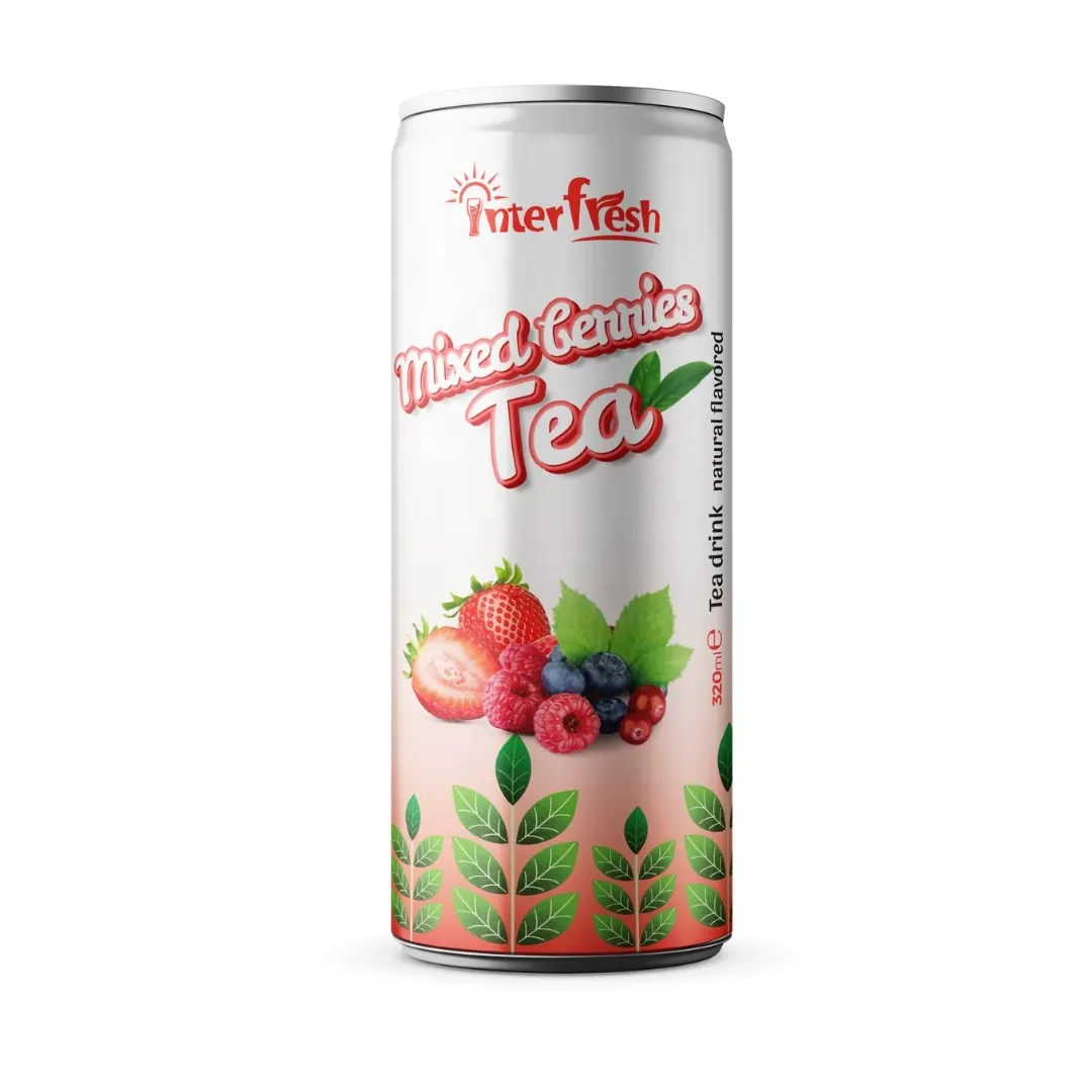 Interfresh Vietnã Fabricante Suco de Chá de Frutas Sabores tamanho 320 ml Chá saudável OEM ODM marca própria de alta qualidade preço barato