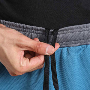 Shorts Bermuda pour homme, couleur unie, avec taille élastique et poches, style décontracté, en coton tricoté respirant, taille mi-haute - Product Image 5