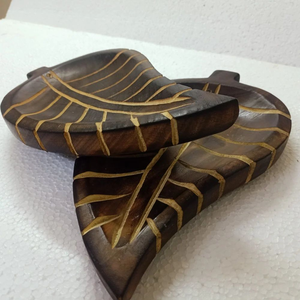 Support à encens vintage en bois sculpté à la main, brûleur de parfum pour la décoration des temples et la méditation yoga - Product Image 3
