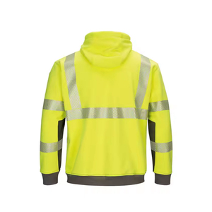 Sudadera con Capucha de Seguridad Reflectante de Alta Visibilidad, Chaqueta de Trabajo Industrial con Diseño de Múltiples Bolsillos para Hombre - Product Image 2