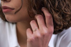 High Quality Solid 925 Sterling <b>Silver</b> 14K Gold Plated Zircon Prong Setting Horseshoe Christian Cowgirl Gifted <b>Ring</b> Fine Jewelry - Product Image 4