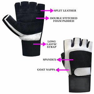 Gants de fitness demi-doigts légers et respirants en vinyle pour la musculation et les exercices intensifs - Product Image 5