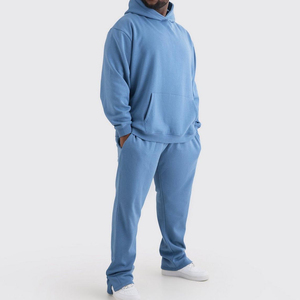 Fabricante de Ropa al por Mayor, Conjunto Deportivo Extra Grande para Hombre, Felpa de Algodón, Logotipo Personalizado, Conjunto Deportivo Informal de Gran Peso - Product Image 3