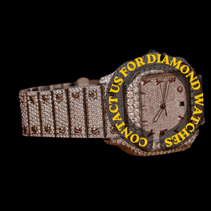 Montre à quartz personnalisée en acier inoxydable, avec cadran en verre et chiffres, sertie de moissanite certifiée test diamant, style Hip-Hop, Sport, Carré, Business, Mode - Product Image 3