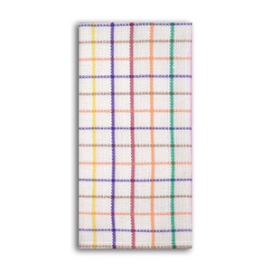 ผ้าเช็ดครัวลายตาราง ซุปเปอร์ซับน้ำ 100% ผ้าฝ้าย ทอลายวาฟเฟิล แห้งเร็ว สีสวยงาม - Product Image 2