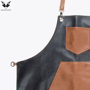 Professional Two-Tone <b>Leather</b> <b>Apron</b> Multi-Pocket Clubwear Uniform Party Wear Bib <b>Apron</b> Durable Faux <b>Leather</b> Costumes - Product Image 6
