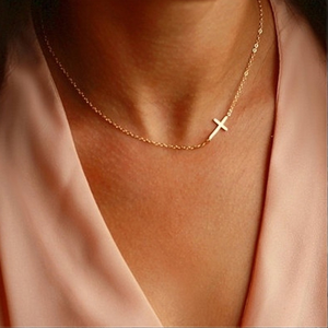 Superbe Chaîne à Pendentifs Croix en Argent Sterling 925 Plaqué Or et Rhodium à 3 Couches avec Zircon, Certifiée pour Fiançailles et Mariage – Édition Spéciale Septembre - Product Image 2